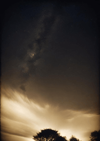 Night starry sky with nebula 381bfa