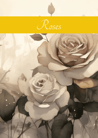 Monochrome Roses yellow