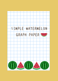 WATERMELON GRAPH PAPER/DUSTY YELLOW