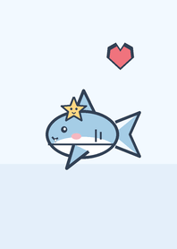 Minimalist Cute Shark Solid Color