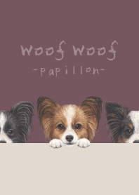 Woof Woof - Papillon - DUSTY ROSE