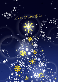 Snow Crystal Tree Blue Gold Ver2＠冬特集