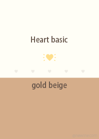 Heart basic gold beige