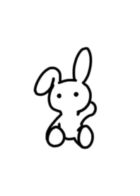 【シンプル】白うさぎ