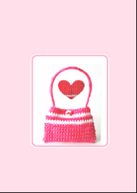 knitted bag -pink color-001
