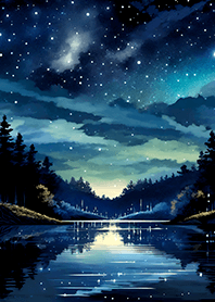 Beautiful starry night view#1427