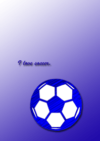 love soccer blue