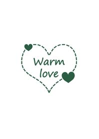 Warm line love-dark green