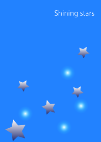 Shining star in skyblue
