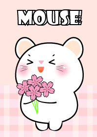 White Mouse Love Pink Color Theme