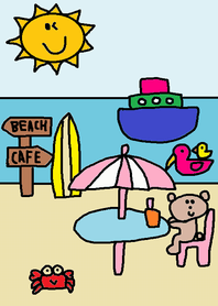 (Kumako and beach )