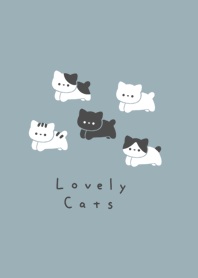 5 cats/mint gray wh