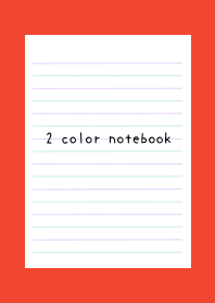 2 COLOR NOTEBOOKj-PURPLE&GREEN-RED