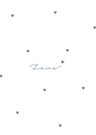 heart & pattern | white gray blue.