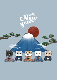 neko new year / light steel blue