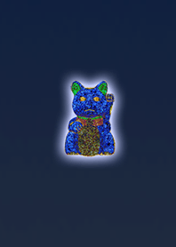 Sapphire invincible cat of good luck