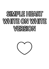 SIMPLE HEART WHITE ON WHITE VERSION