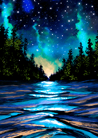 Beautiful starry night view#598