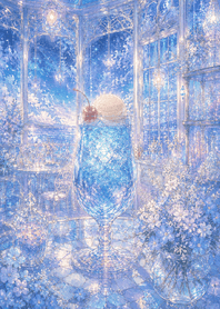 紫色 星空藍花玻璃咖啡館