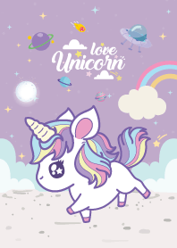 Unicorn Loves Galaxy Violet