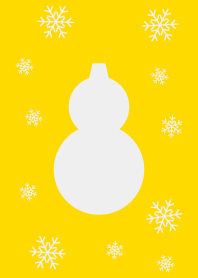 Yellow simple snowman theme