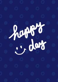 Happy day smile - navy blue-