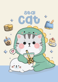 แมวไดโน & แมวน้ำ อุ๋งๆ บลู