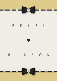 Pearl ribbon - natural yellow -
