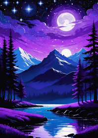 Bright Moon and Dawn 72571e