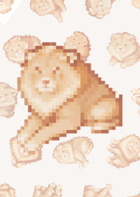 Lion Random Theme Pixel Brown||02
