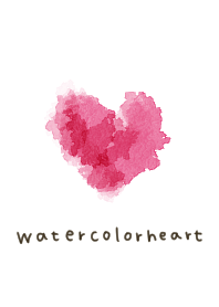 Heart drawn by watercolor. grown up.