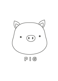 Simple White Pig theme (Line)