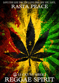 Rasta peace reggae spirit Lucky number 2