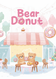 cute bear and donut
