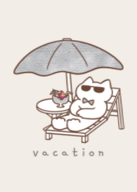 black ribbon cat(vacation)pastel