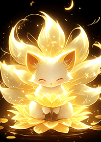 金光蓮花湖畔小九尾狐❤️