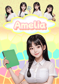 Amelia beautiful girl student yellow05