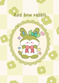 Red bow rabbit2
