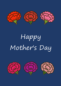Carnations for Mom(Navy blue)