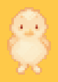 Chick Pixel Art Theme  Yellow 03