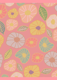 手描きの花 薄いピンク