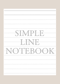 SIMPLE GRAY LINE NOTEBOOKj-BEIGE