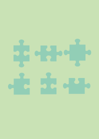 Jigsaw puzzle piece simple green