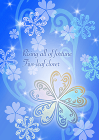 Five-leaf clover (blue base)