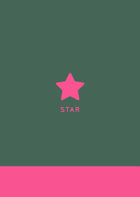 Lucky Star / Antique Green&Vivid Pink