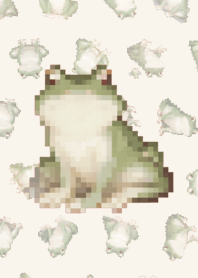 Frog Random Pixel Art Theme  Beige03