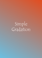 Simple Gradation -BLUE+ORANGE-