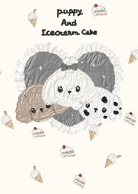 Puppy And Ice Cream Cake