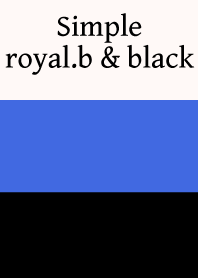 Simple royalbule & black.