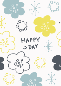 手書きのお花くすみカラー26